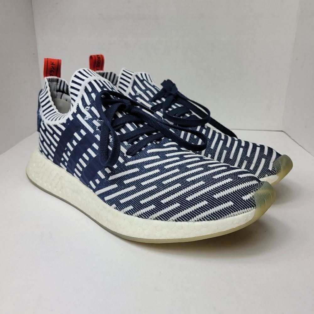 Adidas NMD R2 Athletic Mesh Running Sneakers Blue Men's Shoes  Size 13